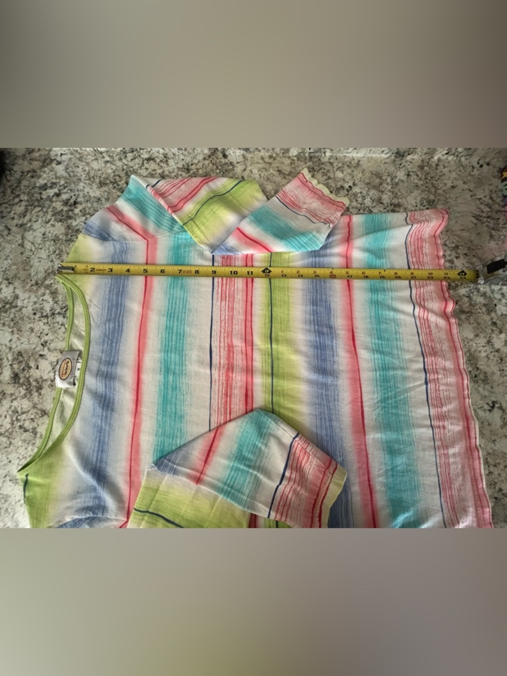 Talbots Multicolor Provincetown Striped Pima Cotton Long Sleeve Tee Size M - Picture 9 of 9